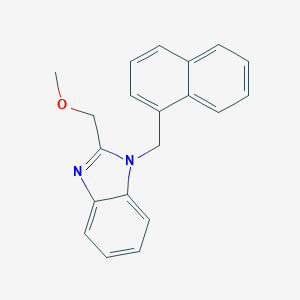 molecular formula C20H18N2O B379379 2-Methoxymethyl-1-naphthalen-1-ylmethyl-1H-benzoimidazole CAS No. 638140-97-3