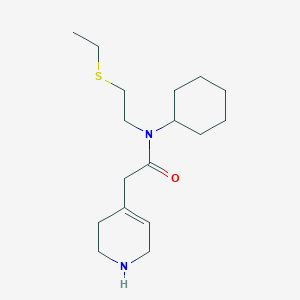 N-cyclohexyl-N-[2-(ethylthio)ethyl]-2-(1,2,3,6-tetrahydro-4-pyridinyl)acetamide hydrochloride