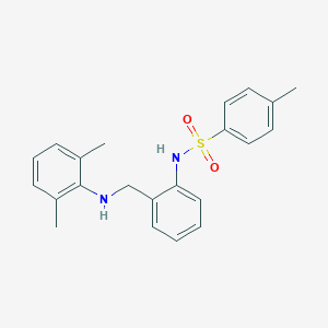 molecular formula C22H24N2O2S B379382 N-{2-[(2,6-dimethylanilino)methyl]phenyl}-4-methylbenzenesulfonamide 