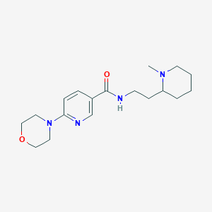 N-[2-(1-methyl-2-piperidinyl)ethyl]-6-(4-morpholinyl)nicotinamide