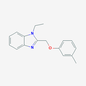 molecular formula C17H18N2O B379384 1-Ethyl-2-m-tolyloxymethyl-1H-benzoimidazole 