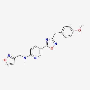 N-(3-isoxazolylmethyl)-5-[3-(4-methoxybenzyl)-1,2,4-oxadiazol-5-yl]-N-methyl-2-pyridinamine