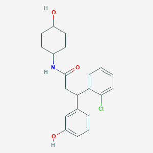 3-(2-chlorophenyl)-N-(trans-4-hydroxycyclohexyl)-3-(3-hydroxyphenyl)propanamide