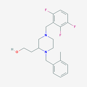 2-[1-[(2-Methylphenyl)methyl]-4-[(2,3,6-trifluorophenyl)methyl]piperazin-2-yl]ethanol