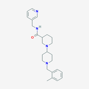 molecular formula C25H34N4O B3793962 1'-(2-methylbenzyl)-N-(3-pyridinylmethyl)-1,4'-bipiperidine-3-carboxamide 