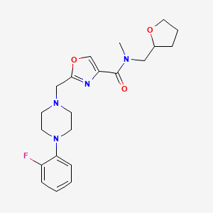 2-{[4-(2-fluorophenyl)piperazin-1-yl]methyl}-N-methyl-N-(tetrahydrofuran-2-ylmethyl)-1,3-oxazole-4-carboxamide