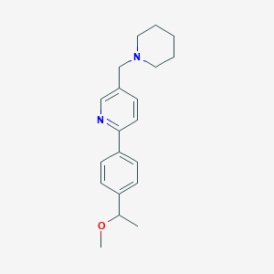 2-[4-(1-methoxyethyl)phenyl]-5-(piperidin-1-ylmethyl)pyridine