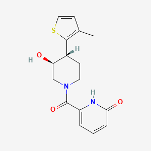 6-{[(3S*,4R*)-3-hydroxy-4-(3-methyl-2-thienyl)piperidin-1-yl]carbonyl}pyridin-2(1H)-one