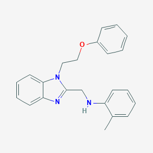 molecular formula C23H23N3O B379399 N-(2-methylphenyl)-N-{[1-(2-phenoxyethyl)-1H-benzimidazol-2-yl]methyl}amine 