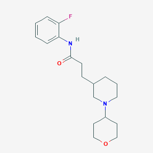 N-(2-fluorophenyl)-3-[1-(tetrahydro-2H-pyran-4-yl)-3-piperidinyl]propanamide