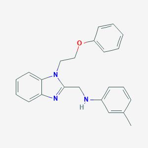 molecular formula C23H23N3O B379401 N-(3-methylphenyl)-N-{[1-(2-phenoxyethyl)-1H-benzimidazol-2-yl]methyl}amine 
