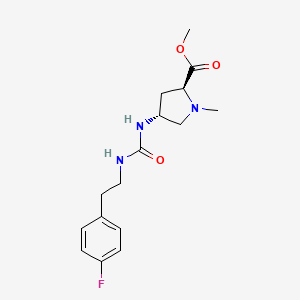 methyl (2S,4R)-4-[({[2-(4-fluorophenyl)ethyl]amino}carbonyl)amino]-1-methylpyrrolidine-2-carboxylate