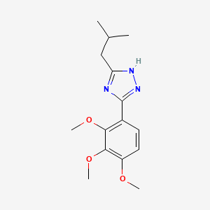 molecular formula C15H21N3O3 B3794032 3-isobutyl-5-(2,3,4-trimethoxyphenyl)-1H-1,2,4-triazole 