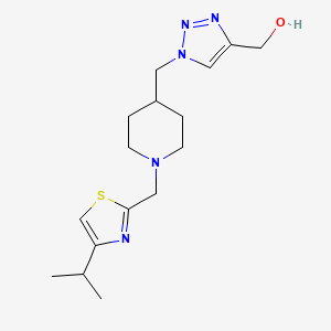 [1-({1-[(4-isopropyl-1,3-thiazol-2-yl)methyl]-4-piperidinyl}methyl)-1H-1,2,3-triazol-4-yl]methanol trifluoroacetate (salt)