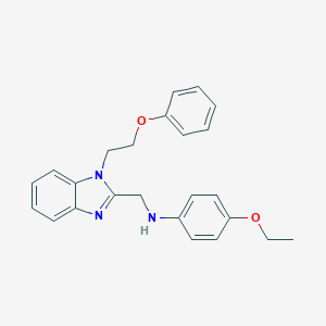 molecular formula C24H25N3O2 B379404 N-(4-ethoxyphenyl)-N-{[1-(2-phenoxyethyl)-1H-benzimidazol-2-yl]methyl}amine 