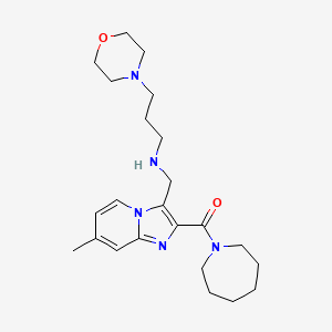 N-{[2-(1-azepanylcarbonyl)-7-methylimidazo[1,2-a]pyridin-3-yl]methyl}-3-(4-morpholinyl)-1-propanamine