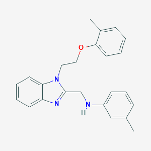 molecular formula C24H25N3O B379407 3-METHYL-N-({1-[2-(2-METHYLPHENOXY)ETHYL]-1H-1,3-BENZODIAZOL-2-YL}METHYL)ANILINE 