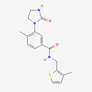 4-methyl-N-[(3-methyl-2-thienyl)methyl]-3-(2-oxoimidazolidin-1-yl)benzamide