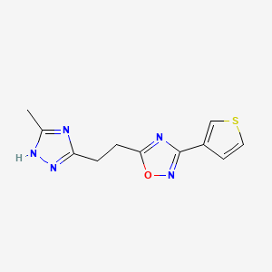 5-[2-(5-methyl-1H-1,2,4-triazol-3-yl)ethyl]-3-thiophen-3-yl-1,2,4-oxadiazole