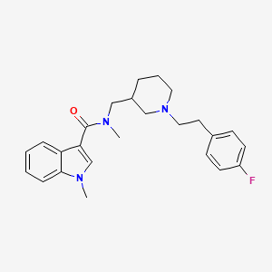 molecular formula C25H30FN3O B3794123 N-({1-[2-(4-fluorophenyl)ethyl]-3-piperidinyl}methyl)-N,1-dimethyl-1H-indole-3-carboxamide 