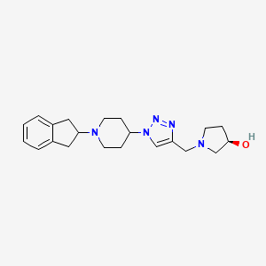 (3R)-1-({1-[1-(2,3-dihydro-1H-inden-2-yl)-4-piperidinyl]-1H-1,2,3-triazol-4-yl}methyl)-3-pyrrolidinol bis(trifluoroacetate) (salt)