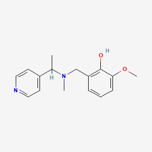 2-methoxy-6-{[methyl(1-pyridin-4-ylethyl)amino]methyl}phenol