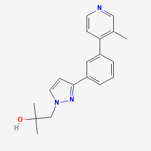 molecular formula C19H21N3O B3794141 2-methyl-1-{3-[3-(3-methyl-4-pyridinyl)phenyl]-1H-pyrazol-1-yl}-2-propanol 