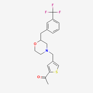 1-[4-({2-[3-(trifluoromethyl)benzyl]-4-morpholinyl}methyl)-2-thienyl]ethanone