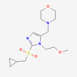 molecular formula C15H25N3O4S B3794168 4-{[2-[(cyclopropylmethyl)sulfonyl]-1-(2-methoxyethyl)-1H-imidazol-5-yl]methyl}morpholine 