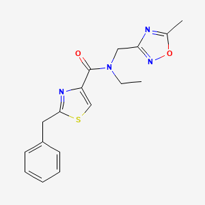 2-benzyl-N-ethyl-N-[(5-methyl-1,2,4-oxadiazol-3-yl)methyl]-1,3-thiazole-4-carboxamide