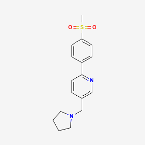 2-[4-(methylsulfonyl)phenyl]-5-(pyrrolidin-1-ylmethyl)pyridine