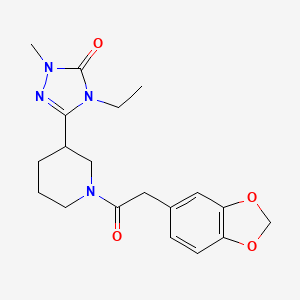 5-[1-(1,3-benzodioxol-5-ylacetyl)piperidin-3-yl]-4-ethyl-2-methyl-2,4-dihydro-3H-1,2,4-triazol-3-one