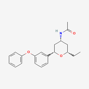 N-[(2S*,4R*,6S*)-2-ethyl-6-(3-phenoxyphenyl)tetrahydro-2H-pyran-4-yl]acetamide