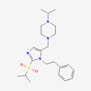 1-isopropyl-4-{[2-(isopropylsulfonyl)-1-(2-phenylethyl)-1H-imidazol-5-yl]methyl}piperazine