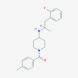 N-[2-(2-fluorophenyl)-1-methylethyl]-1-(4-methylbenzoyl)piperidin-4-amine