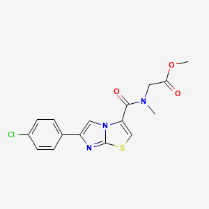 methyl N-{[6-(4-chlorophenyl)imidazo[2,1-b][1,3]thiazol-3-yl]carbonyl}-N-methylglycinate