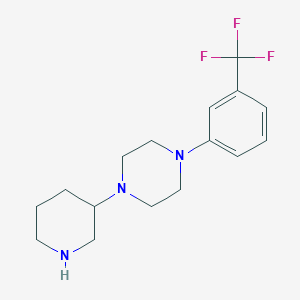 molecular formula C16H22F3N3 B3794288 1-Piperidin-3-yl-4-[3-(trifluoromethyl)phenyl]piperazine 