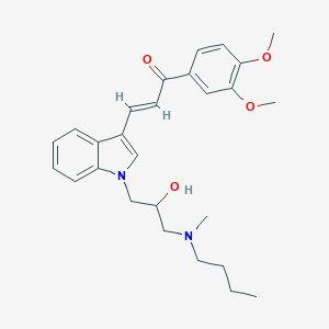 molecular formula C27H34N2O4 B379430 3-(1-{3-[butyl(methyl)amino]-2-hydroxypropyl}-1H-indol-3-yl)-1-(3,4-dimethoxyphenyl)-2-propen-1-one 