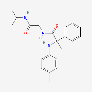 molecular formula C21H27N3O2 B3794302 N-[2-(isopropylamino)-2-oxoethyl]-2-[(4-methylphenyl)amino]-2-phenylpropanamide 