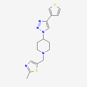 1-[(2-methyl-1,3-thiazol-5-yl)methyl]-4-[4-(3-thienyl)-1H-1,2,3-triazol-1-yl]piperidine trifluoroacetate