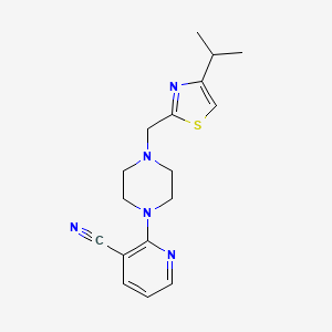 2-{4-[(4-isopropyl-1,3-thiazol-2-yl)methyl]piperazin-1-yl}nicotinonitrile