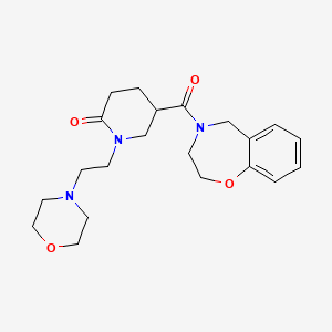 molecular formula C21H29N3O4 B3794355 5-(2,3-dihydro-1,4-benzoxazepin-4(5H)-ylcarbonyl)-1-[2-(4-morpholinyl)ethyl]-2-piperidinone 