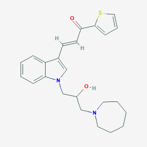 molecular formula C24H28N2O2S B379436 (2E)-3-[1-(3-azepan-1-yl-2-hydroxypropyl)-1H-indol-3-yl]-1-thien-2-ylprop-2-en-1-one 