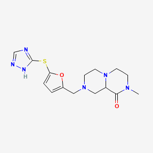 2-methyl-8-{[5-(1H-1,2,4-triazol-5-ylthio)-2-furyl]methyl}hexahydro-2H-pyrazino[1,2-a]pyrazin-1(6H)-one