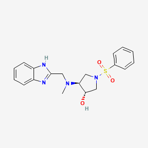 (3S,4S)-1-(benzenesulfonyl)-4-[1H-benzimidazol-2-ylmethyl(methyl)amino]pyrrolidin-3-ol