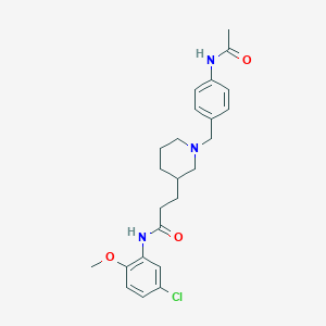 3-{1-[4-(acetylamino)benzyl]-3-piperidinyl}-N-(5-chloro-2-methoxyphenyl)propanamide