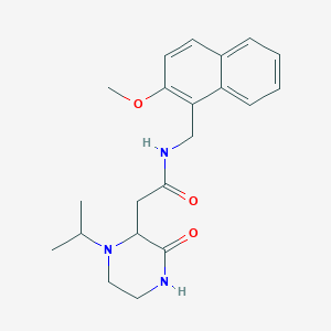 2-(1-isopropyl-3-oxo-2-piperazinyl)-N-[(2-methoxy-1-naphthyl)methyl]acetamide