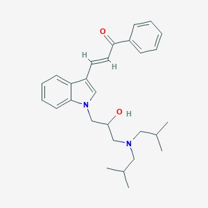 molecular formula C28H36N2O2 B379440 3-{1-[3-(diisobutylamino)-2-hydroxypropyl]-1H-indol-3-yl}-1-phenyl-2-propen-1-one 