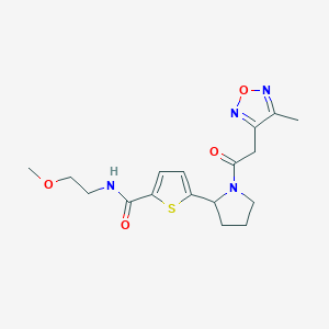 N-(2-methoxyethyl)-5-{1-[(4-methyl-1,2,5-oxadiazol-3-yl)acetyl]-2-pyrrolidinyl}-2-thiophenecarboxamide