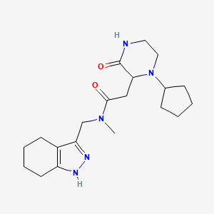 2-(1-cyclopentyl-3-oxo-2-piperazinyl)-N-methyl-N-(4,5,6,7-tetrahydro-1H-indazol-3-ylmethyl)acetamide